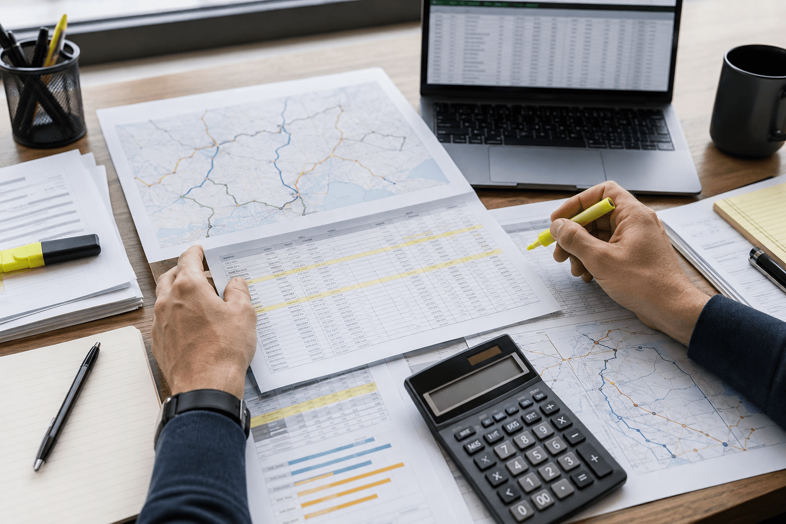 Logistics analyst preparing lane and shipment data for a carrier bid